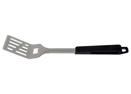 Espátula Tramontina Churrasco Black con Lámina en Acero Inoxidable y Mango de Polipropileno Negro con Destapador de Botellas