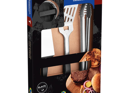 Juego de Utensilios Tramontina Churrasco Black con Láminas de Acero Inoxidable y Mangos de Polipropileno Negro 5 Piezas