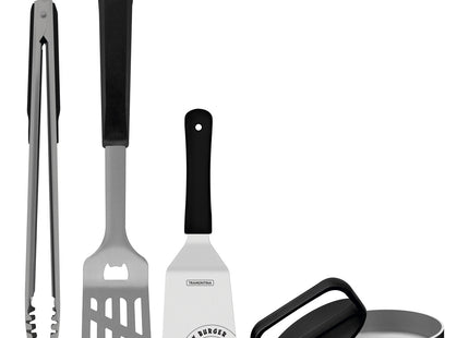 Juego de Utensilios Tramontina Churrasco Black con Láminas de Acero Inoxidable y Mangos de Polipropileno Negro 5 Piezas