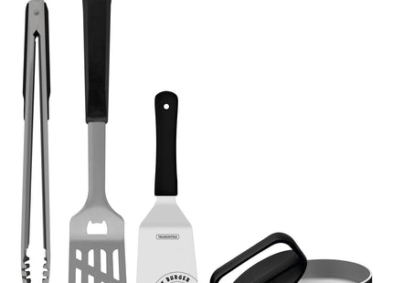 Juego de Utensilios Tramontina Churrasco Black con Láminas de Acero Inoxidable y Mangos de Polipropileno Negro 5 Piezas