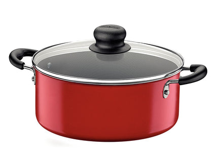 Cacerola Tramontina en Aluminio con Revestimiento Interno con Antiadherente Starflon Max y Externo de Poliéster Rojo 22 cm 3.5 L
