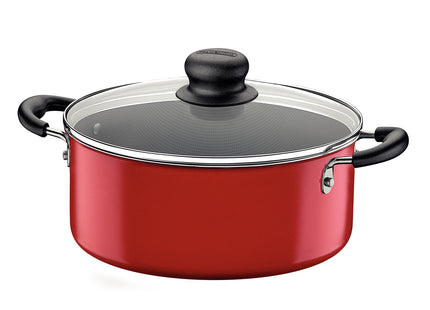 Cacerola Tramontina en Aluminio con Revestimiento Interno con Antiadherente Starflon Max y Externo de Poliéster Rojo 22 cm 3.5 L