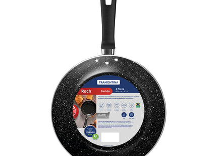 Sartén Tramontina Roch en Aluminio con Revestimiento Interno Antiadherente Starflon Max y Externo Siliconado Rojo 24 cm 1.2 L