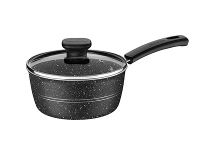 Olla Tramontina Rockstar en Aluminio con Revestimiento Interno y Externo en Antiadherente Starflon Excellent Negro 18 cm 1.9 L