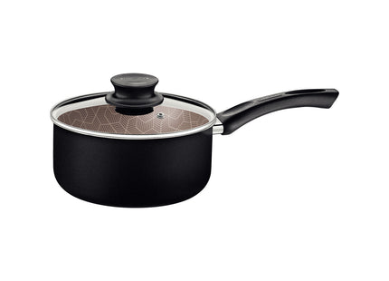 Olla Tramontina Rivoli en Aluminio con Revestimiento Interno y Externo Antiadherente Starflon Max con Tapa de Vidrio 18 cm 2.1 L