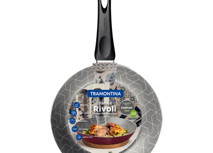 Sartén Tramontina Rivoli en Aluminio con Revestimiento Interno y Externo con Antiadherente Starflon Max 24 cm 1.2 L