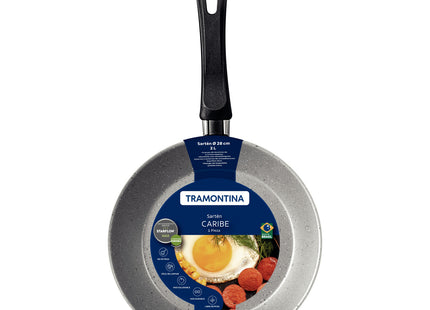 Sartén Tramontina Caribe en Aluminio con Revestimiento Interno y Externo con Antiadherente Starflon Max Azul 28 cm