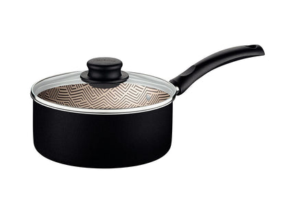 Olla Tramontina en Aluminio con Revestimiento Interno y Externo en Antiadherente Starflon Max Negro 18 cm 2 L
