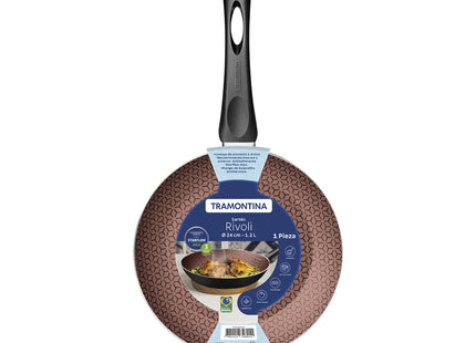 Sartén Tramontina Rivoli en Aluminio con Revestimiento Interno y Externo con Antiadherente Starflon Max Negro Ø 24 cm 1.2 L