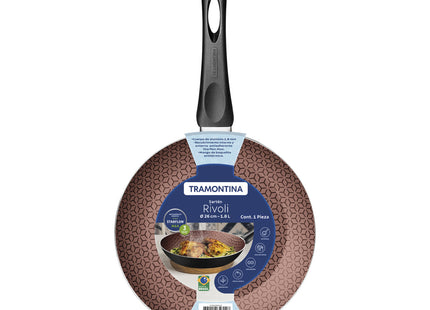 Sartén Tramontina Rivoli en Aluminio con Revestimiento Interno y Externo con Antiadherente Starflon Max Negro Ø 26 cm 1.8 L