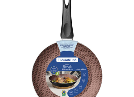 Sartén Tramontina Rivoli en Aluminio con Revestimiento Interno y Externo con Antiadherente Starflon Max Negro Ø 30 cm 2.5 L
