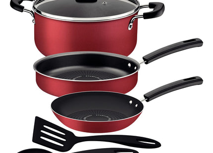 Batería de Cocina Tramontina Sicília en Aluminio con Revestimiento Interno y Externo en Antiadherente Starflon Excellent Rojo 6 Piezas