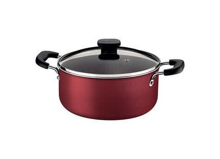 Batería de Cocina Tramontina Paris Excellent en Aluminio con Revestimiento Interno y Externo de Antiadherente Starflon Excellent Rojo 9 Piezas
