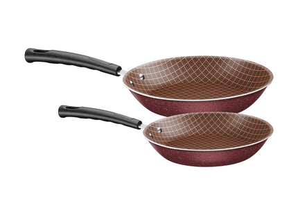 Juego de sartenes Tramontina Neocook en aluminio con revestimiento interno y externo con antiadherente Starflon Max Negro 2 piezas