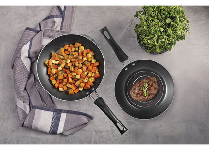 Juego de sartenes Tramontina Neocook en aluminio con revestimiento interno y externo con antiadherente Starflon Max Negro 2 piezas