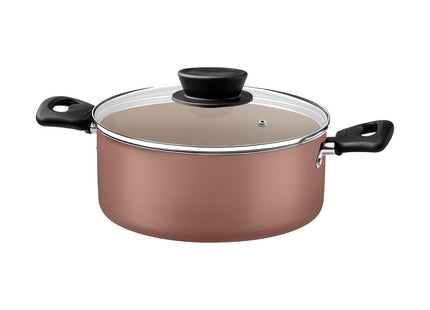 Batería de Cocina Tramontina Linz en Aluminio con Revestimiento Interno y Externo en Antiadherente Starflon Max Marrón 16 Piezas