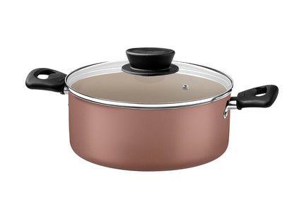 Batería de Cocina Tramontina Linz en Aluminio con Revestimiento Interno y Externo en Antiadherente Starflon Max Marrón 16 Piezas