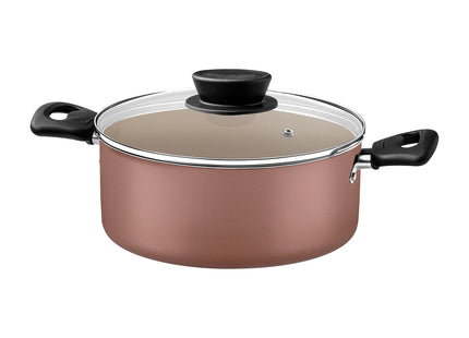Batería de Cocina Tramontina Linz en Aluminio con Revestimiento Interno y Externo en Antiadherente Starflon Max Marrón 16 Piezas