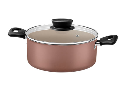 Batería de Cocina Tramontina Linz en Aluminio con Revestimiento Interno y Externo en Antiadherente Starflon Max Marrón 16 Piezas