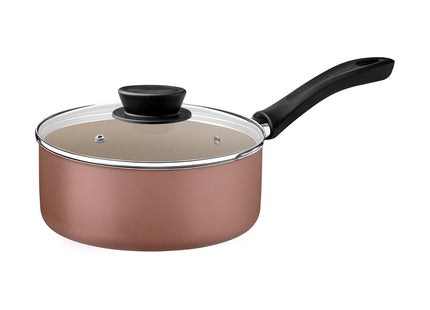 Batería de Cocina Tramontina Linz en Aluminio con Revestimiento Interno y Externo en Antiadherente Starflon Max Marrón 16 Piezas
