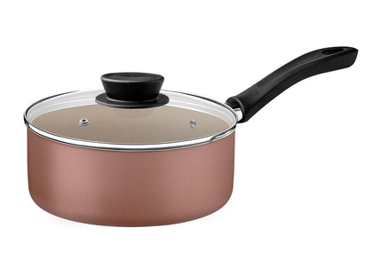 Batería de Cocina Tramontina Linz en Aluminio con Revestimiento Interno y Externo en Antiadherente Starflon Max Marrón 16 Piezas
