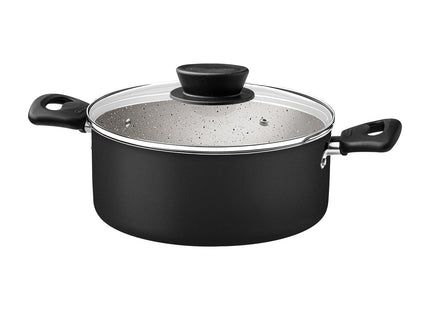 Batería de Cocina Tramontina Linz en Aluminio con Revestimiento Interno y Externo en Antiadherente Starflon Max Negro 10 Piezas