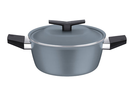 Cacerola Tramontina Spezia Induction en Aluminio con Revestimiento Interno y Externo en Antiadherente Starflon Excellent Azul Ardosia 24 cm