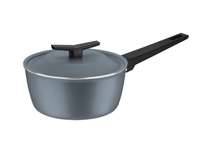 Olla Tramontina Spezia Induction en Aluminio con Revestimiento Interno y Externo en Antiadherente Starflon Excellent Azul Ardosia 18 cm 1.9 L
