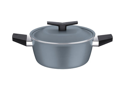 Batería de Cocina Tramontina Spezia Induction en Aluminio con Revestimiento Interno y Externo en Antiadherente Starflon Excellent Azul Ardosia 5 Piezas