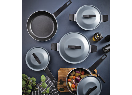Batería de Cocina Tramontina Spezia Induction en Aluminio con Revestimiento Interno y Externo en Antiadherente Starflon Excellent Azul Ardosia 5 Piezas