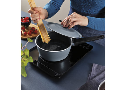 Batería de Cocina Tramontina Spezia Induction en Aluminio con Revestimiento Interno y Externo en Antiadherente Starflon Excellent Azul Ardosia 5 Piezas