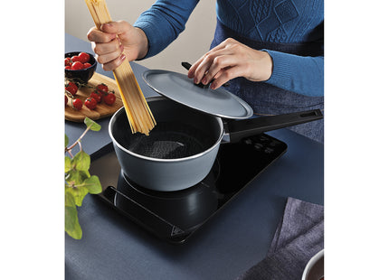 Batería de Cocina Tramontina Spezia Induction en Aluminio con Revestimiento Interno y Externo en Antiadherente Starflon Excellent Azul Ardosia 5 Piezas