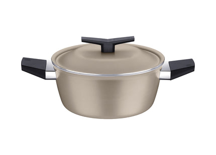 Batería de Cocina Tramontina Spezia Induction en Aluminio con Revestimiento Interno y Externo en Antiadherente Starflon Excellent Arena 5 Piezas