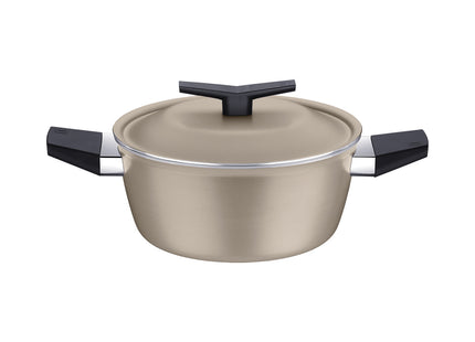 Batería de Cocina Tramontina Spezia Induction en Aluminio con Revestimiento Interno y Externo en Antiadherente Starflon Excellent Arena 5 Piezas
