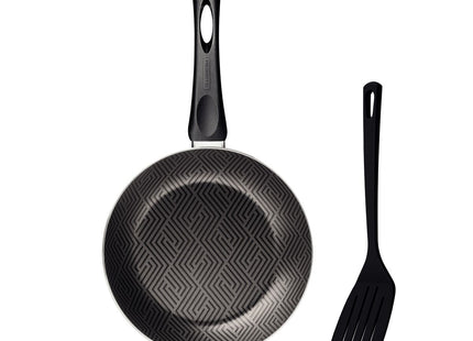 Sartén Tramontina Paris en Aluminio con Revestimiento Interno y Externo con Antiadherente Starflon Max Plomo con Espátula de Nylon 20 cm 0.8 L