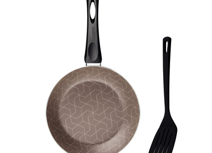 Sartén Tramontina Paris en Aluminio con Revestimiento Interno y Externo con Antiadherente Starflon Max Rojo con Espátula de Nylon 20 cm 0.8 L