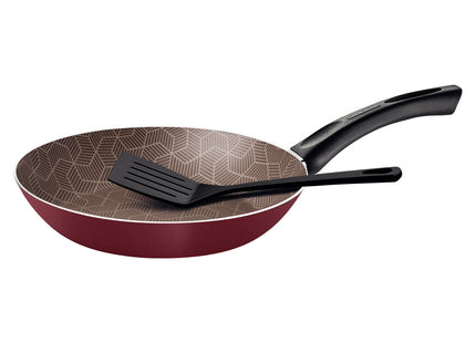 Sartén Tramontina Paris en Aluminio con Revestimiento Interno y Externo con Antiadherente Starflon Max Rojo con Espátula de Nylon 28 cm 2.0 L