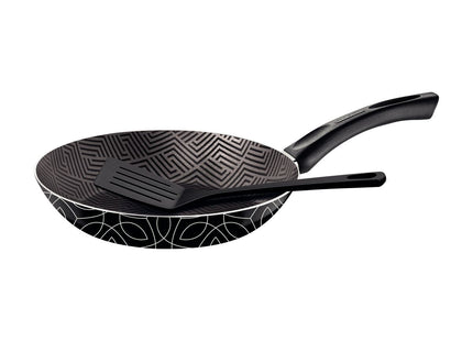 Sartén Tramontina Paris en Aluminio con Revestimiento Interno con Antiadherente Starflon Max y Externo Siliconado Negro con Espátula de 24 cm 1.2 L