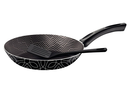 Sartén Tramontina Paris en Aluminio con Revestimiento Interno con Antiadherente Starflon Max y Externo Siliconado Negro con Espátula de 28 cm 2.0 L