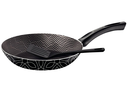 Sartén Tramontina Paris en Aluminio con Revestimiento Interno con Antiadherente Starflon Max y Externo Siliconado Negro con Espátula de 30 cm 2.5 L