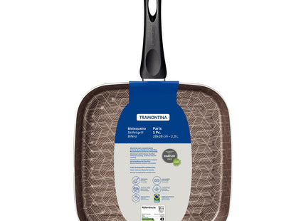 Bifera Tramontina Paris en Aluminio con Revestimiento Interno con Antiadherente Starflon Max y Externo de Silicona Rojo 28 cm 2.3 L