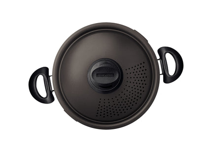 Olla Pasta Tramontina Paris en Aluminio con Revestimiento Interno y Externo con Antiadherente Starflon Max con Tapa de Aluminio Plomo 24 cm 7.2 L