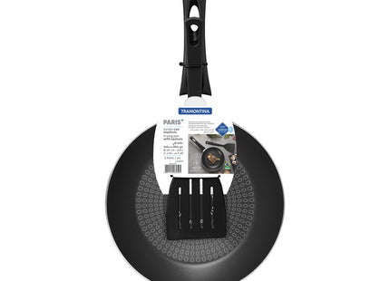 Sartén Tramontina Paris+ en Aluminio con Revestimiento Interno y Externo en Antiadherente Starflon Excellent Negro con Espátula de 20 cm 0.8 L