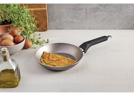 Tramontina Milazzo Almond Aluminum Frying Pan with Interior and Exterior Starflon Max Nonstick Coating, 20 cm