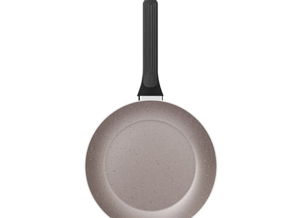 Sartén Tramontina Milazzo en Aluminio con Revestimiento Interno y Externo en Antiadherente Starflon Max Almendra 24 cm