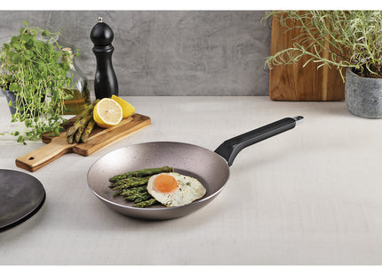 Sartén Tramontina Milazzo en Aluminio con Revestimiento Interno y Externo en Antiadherente Starflon Max Almendra 24 cm