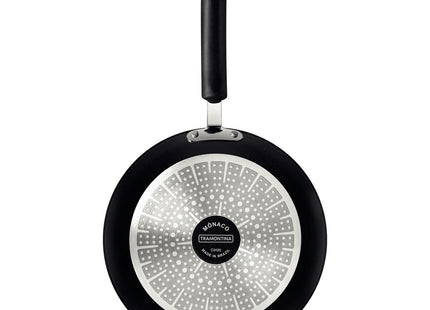 Sartén Tramontina Mônaco Induction en Aluminio con Revestimiento Interno y Externo Antiadherente Starflon Premium Negro 24 cm 1.6 L