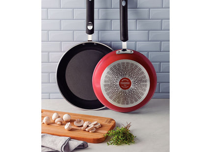 Sartén Tramontina Mônaco Induction en Aluminio con Revestimiento Interno Antiadherente Starflon Premium y Externo Siliconado Rojo 24 cm 1.6 L