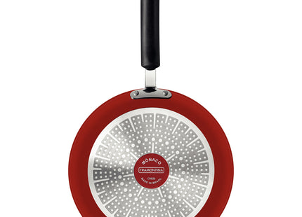 Sartén Tramontina Mônaco Induction en Aluminio con Revestimiento Interno Antiadherente Starflon Premium y Externo Siliconado Rojo 28 cm 2.4 L