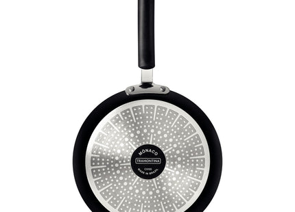 Panquequera Tramontina Mônaco Induction en Aluminio con Revestimiento Interno y Externo Antiadherente Starflon Premium Negro 22 cm 0.8 L